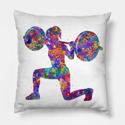 Weightlifter Female Throw Pillow Official Weightlifter Merch