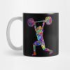 Gym Weightlifter Female Watercolor Art Mug Official Weightlifter Merch