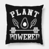 Plant Powered Weightlifter Throw Pillow Official Weightlifter Merch