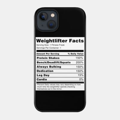 Weightlifter Facts Phone Case Official Weightlifter Merch