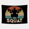 Vintage Weightlifter Barbell Squat Tapestry Official Weightlifter Merch