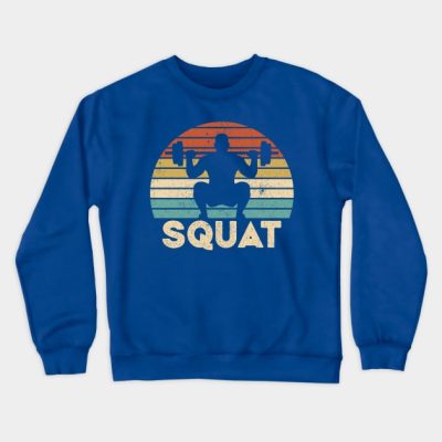 Vintage Weightlifter Barbell Squat Crewneck Sweatshirt Official Weightlifter Merch