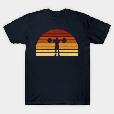 Vintage Sunset Weightlifting Gift For Weightlifter T-Shirt Official Weightlifter Merch