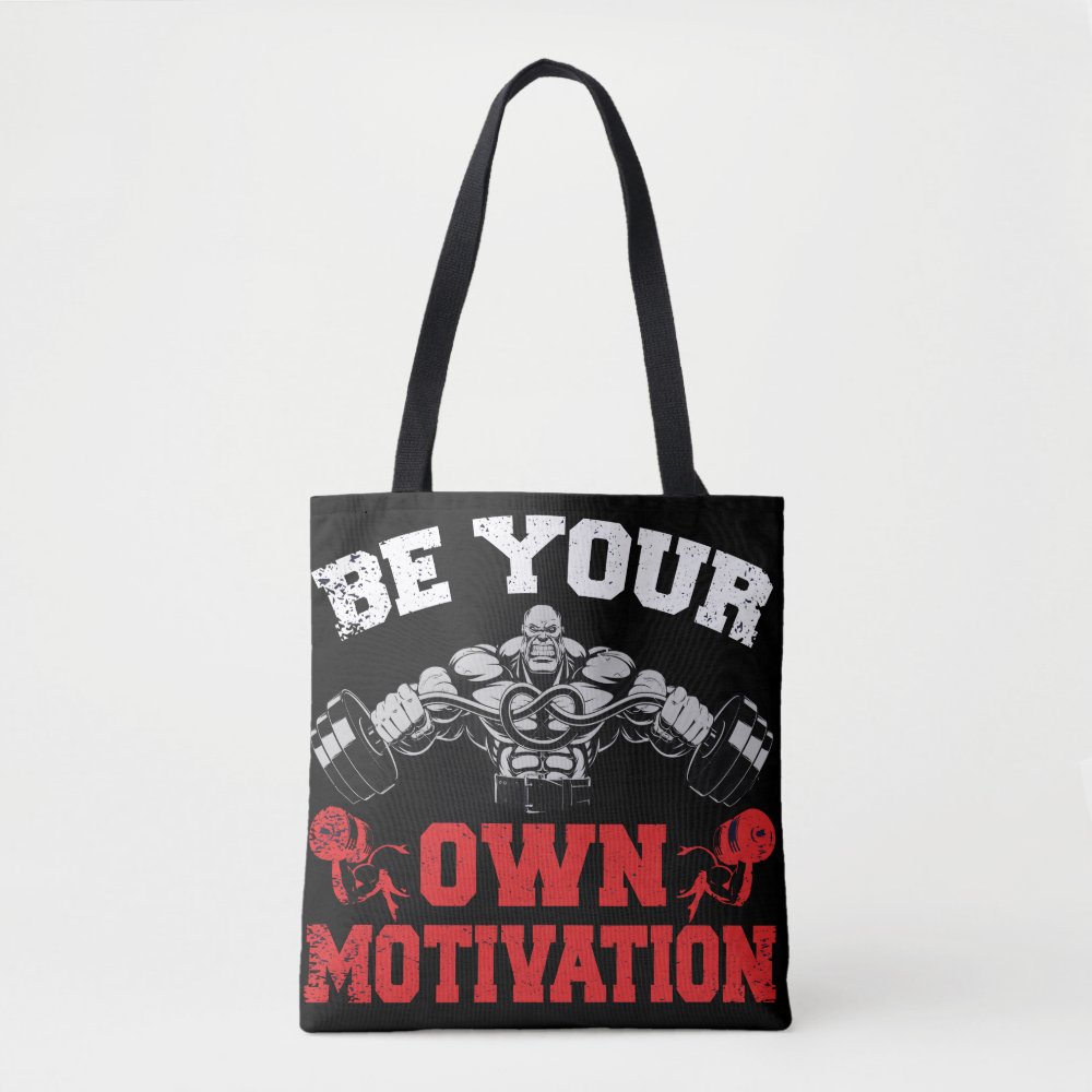 be your own motivation gym workout fitness letter tote bag rff66c61421d34c25815629119f80df1d 6kcf1 1000 - Weightlifter Gifts