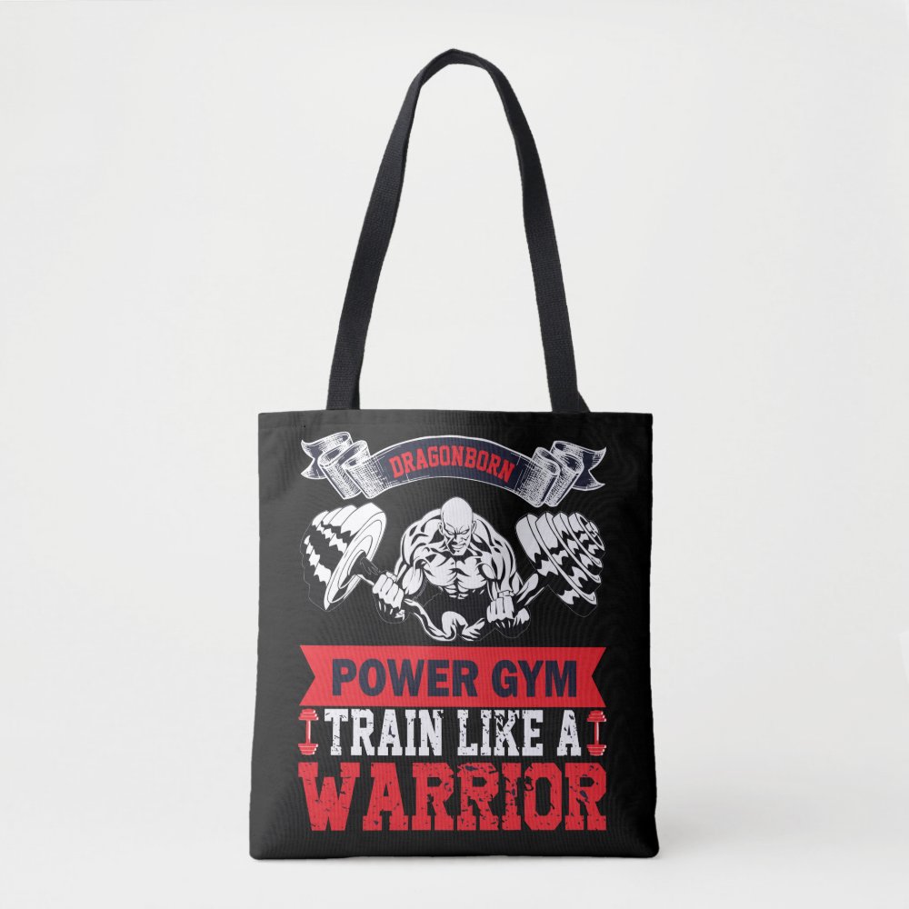 dragonborn power gym train like a warrior tote bag rac5f60768ae34134a78a157e96d9760f 6kcf1 1000 - Weightlifter Gifts