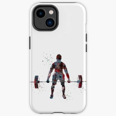 Male Deadlift Pick, Man Weightlifter, Weightlifting, Watercolor Weightlifting Iphone Case Official Weightlifter Merch