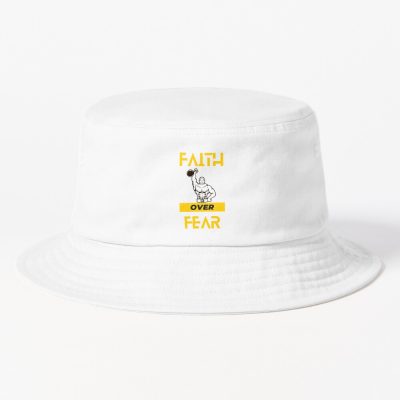 Faith Over Fear Weightlifter Fitness Gym Bucket Hat Official Weightlifter Merch