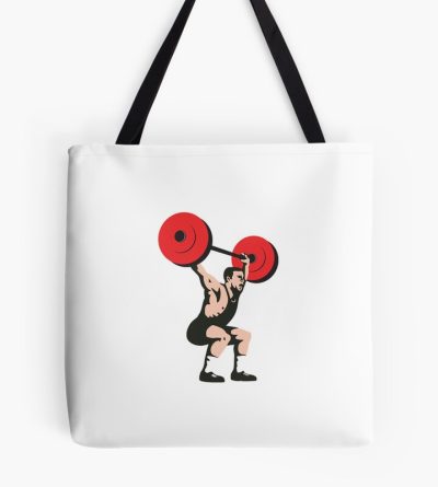 Weightlifter Lifting Weights Retro Tote Bag Official Weightlifter Merch