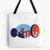 Weightlifter Lifting Weights Retro Tote Bag Official Weightlifter Merch