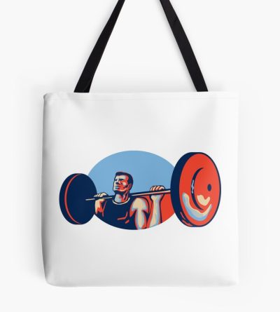 Weightlifter Lifting Weights Retro Tote Bag Official Weightlifter Merch