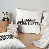 Female Weightlifter Throw Pillow Official Weightlifter Merch