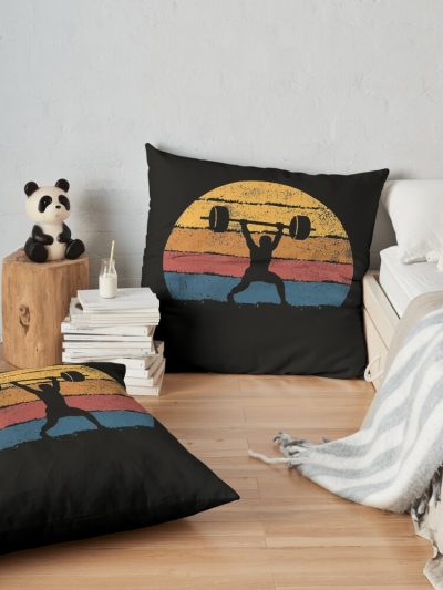 Weightlifting Weightlifter Throw Pillow Official Weightlifter Merch