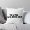 Female Weightlifter Throw Pillow Official Weightlifter Merch