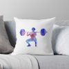 Female Weightlifter, Deadlift Pick, Woman Weightlifter, Weightlifting Throw Pillow Official Weightlifter Merch