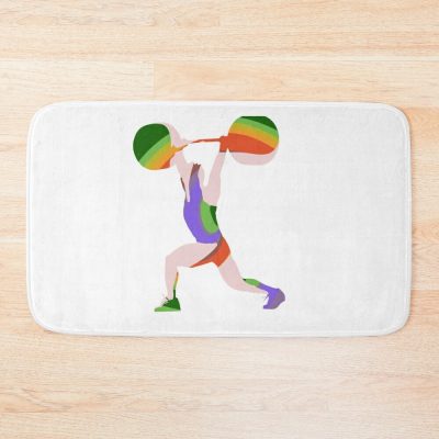 Weightlifter Lifting Weight Bath Mat Official Weightlifter Merch