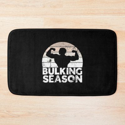 Bulking Season Weightlifter Bodybuilder Bath Mat Official Weightlifter Merch