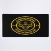 All Progress Takes Place Outside The Comfort Zone Body Builder Weightlifter Yellow On Black Mouse Pad Official Weightlifter Merch