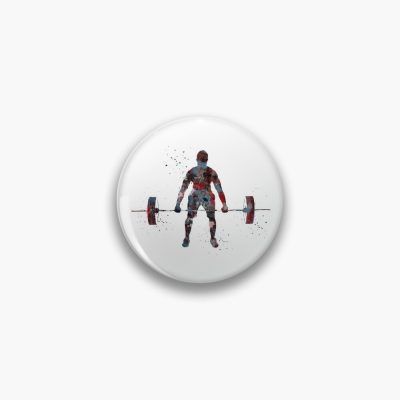 Male Deadlift Pick, Man Weightlifter, Weightlifting, Watercolor Weightlifting Pin Official Weightlifter Merch