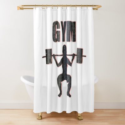 Gym Female Weightlifter Shower Curtain Official Weightlifter Merch